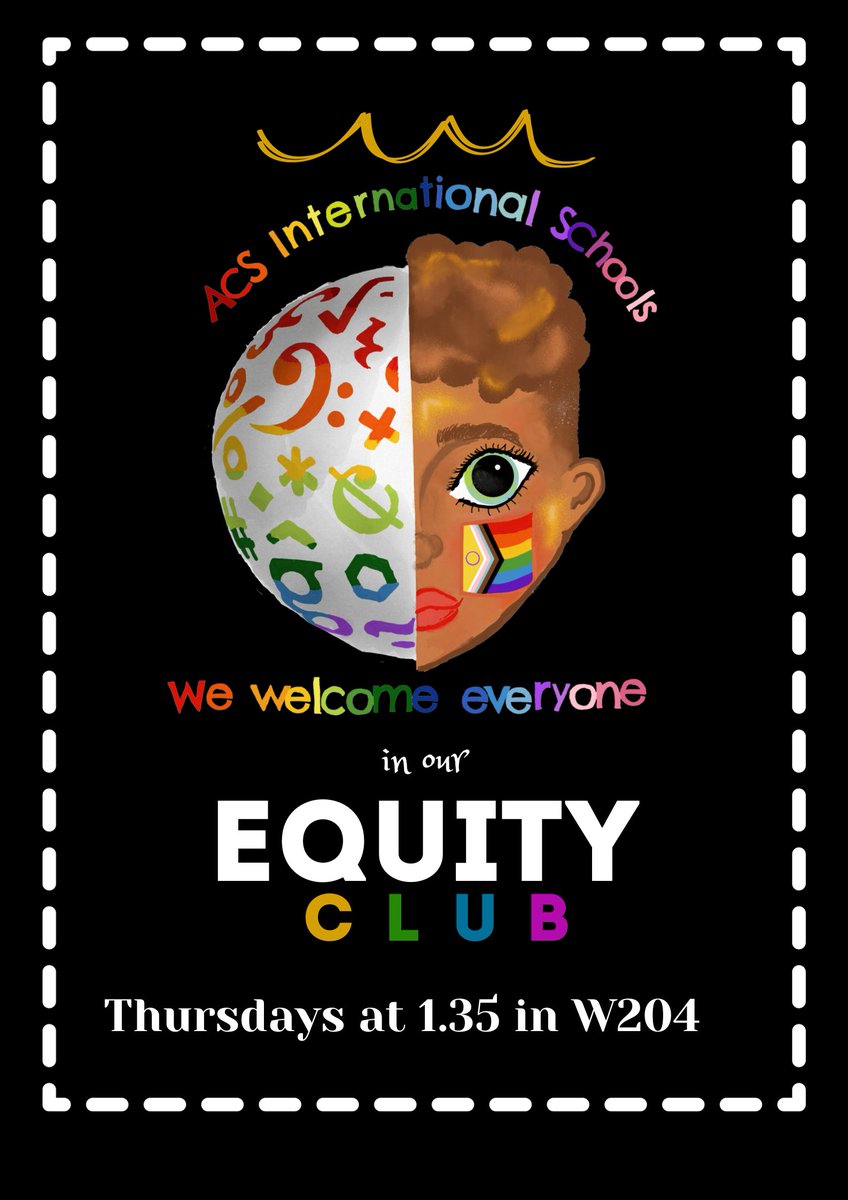 Created this poster in <a href="/canva/">Canva</a> to promote our new Equity club at @acshillschool #DEIB