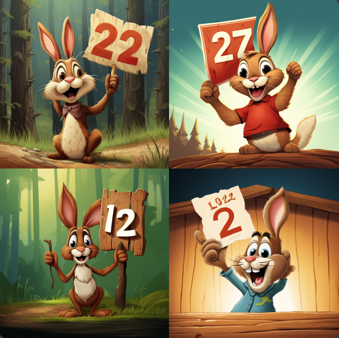 Fun fact. Initially I asked AI to generate "rabbits holding a sign saying 251", and this are the results. Then, I remembered  I live with a rabbit.