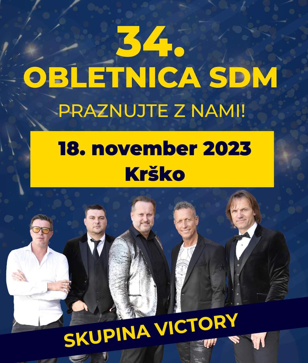 sdmobala's tweet photo. [34. OBLETNICA SDM] 🥳 🎉 ✨️

➡️ Pridružite se nam na praznovanju naše obletnice, ki bo v soboto, 18. novembra, v Krškem! 🤩

PROGRAM: 👇

18.00 - uradni del
Dom krajanov v Leskovcu (Ulica 11. novembra, Leskovec pri Krškem) ✅️

(1/3) https://t.co/xu9D7NNSvh