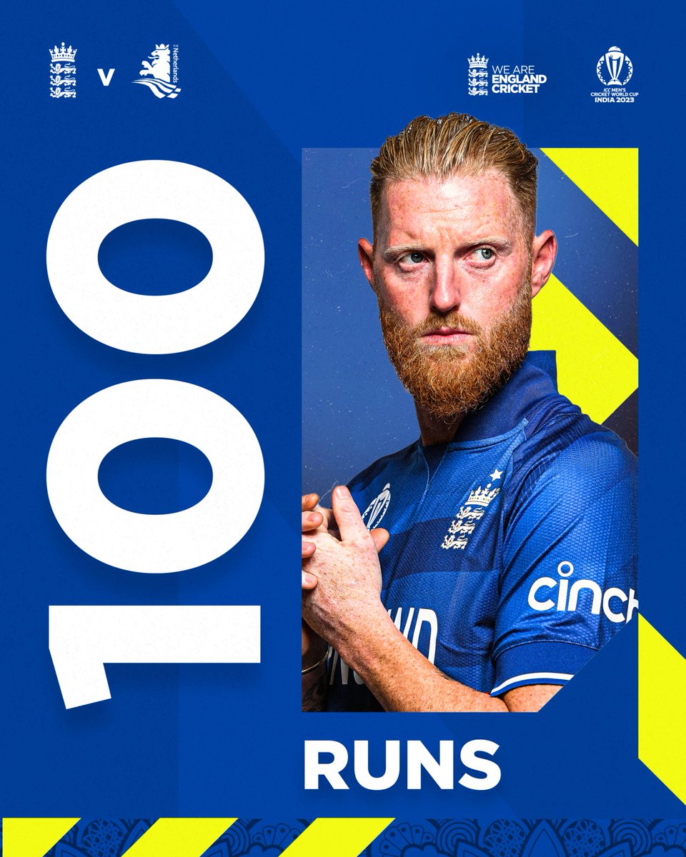 🚨 1️⃣0️⃣0️⃣ A fifth ODI century for Ben Stokes! ✅ #EnglandCricket | #CWC23