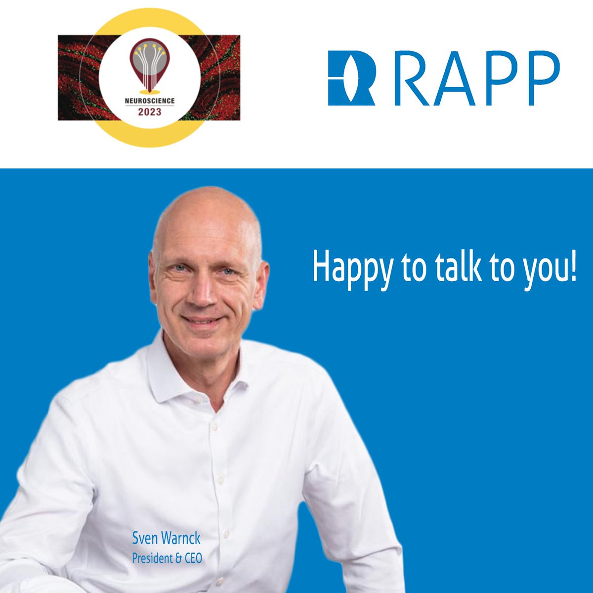 RAPP OptoElectronic (@rappopto) on Twitter photo #SfN23 is starting soon. We are thrilled to showcasing our best in class localized #photomanipulation.
Meet <a href="/RappOpto/">RAPP OptoElectronic</a> president <a href="/WarnckSven/">Sven Warnck</a> and @MartinFBrill at our partner booths:
#1711 <a href="/ChromaVT/">Chroma Technology</a> with <a href="/89_North/">89 North</a>, <a href="/Cairn_Research/">Cairn Research</a> & <a href="/CrestOptics/">CrestOptics</a>
as well as at
#3200 @SutterSci #SfN23 is starting soon. We are thrilled to showcasing our best in class localized #photomanipulation.
Meet <a href="/RappOpto/">RAPP OptoElectronic</a> president <a href="/WarnckSven/">Sven Warnck</a> and @MartinFBrill at our partner booths:
#1711 <a href="/ChromaVT/">Chroma Technology</a> with <a href="/89_North/">89 North</a>, <a href="/Cairn_Research/">Cairn Research</a> & <a href="/CrestOptics/">CrestOptics</a>
as well as at
#3200 @SutterSci