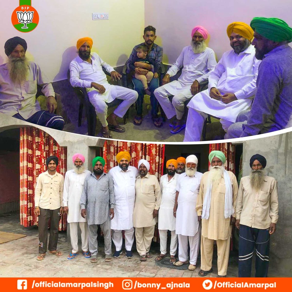 OfficialAmarpal's tweet photo. ਪਿੰਡ ਅੱਬੂ ਸੈਦ ਵਿਖੇ ਬਾਪੂ ਕੁੰਦਨ ਸਿੰਘ ਜੀ ਦੇ ਆਕਾਲ ਚਲਾਣਾ ਕਰਨ ਤੇ ਉਹਨਾਂ ਦੇ ਗ੍ਰਹਿ ਵਿਖੇ ਪਹੁੰਚ ਕੇ ਪਰਿਵਾਰ ਨਾਲ ਦੁੱਖ ਸਾਂਝਾ ਕੀਤਾ ਅਤੇ ਅਕਾਲ ਪੁਰਖ ਦੇ ਚਰਨਾਂ ਵਿਚ ਅਰਦਾਸ ਕੀਤੀ ਕਿ ਉਹ ਵਿਛੜੀ ਰੂਹ ਨੂੰ ਆਪਣੇ ਚਰਨਾਂ ਵਿਚ ਨਿਵਾਸ ਬਖਸ਼ਣ ਅਤੇ ਪਿੱਛੇ ਪਰਿਵਾਰ ਨੂੰ ਭਾਣਾ ਮੰਨਣ ਦਾ ਬਲ ਬਖਸ਼ਣ।
#wmkji https://t.co/9HAEUx18KS