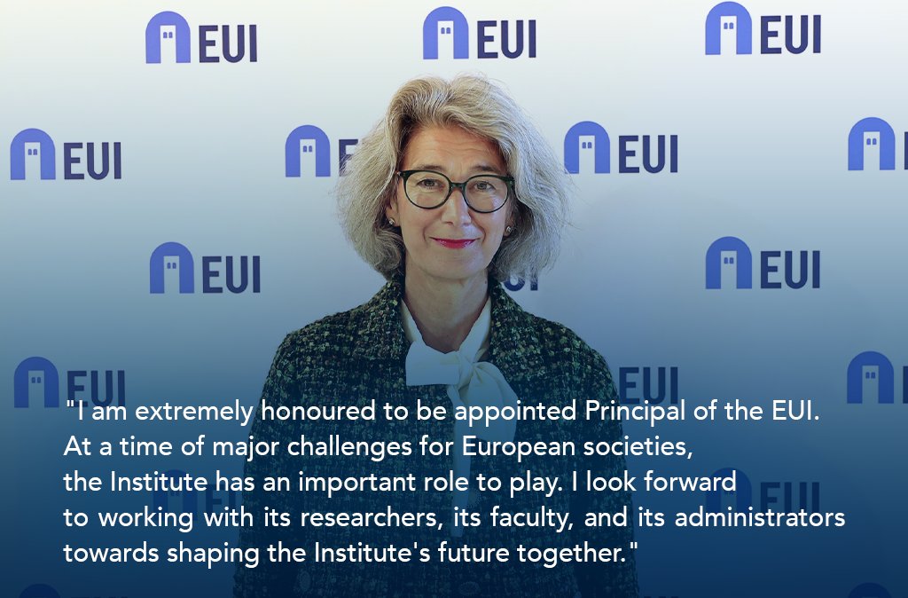 EUI_EU's tweet photo. The EUI is delighted to announce that Prof. Dr. Patrizia Nanz has been appointed as the new President of the Institute.

 A warm welcome from the EUI community 👏

📄 https://t.co/Tg9btHUsON https://t.co/F1hODip8Ls