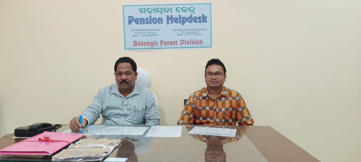 DFOBalangir's tweet photo. The Balangir Forest Division Office now has a Pension Help Desk opened to provide seamless assistance to our retired employees for a swift pension process.#PensionSupport #RetirementMadeEasy @MoSarkar5T
@CMO_Odisha @moefcc @ForestDeptt @pccfodisha @PCCFWL_Odisha @NitishK55555670 https://t.co/0Cb4Zrp1C8