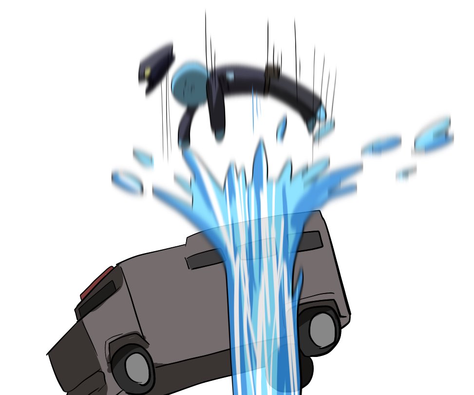 no humans pokemon (creature) ground vehicle motor vehicle white background blurry motion blur  illustration images