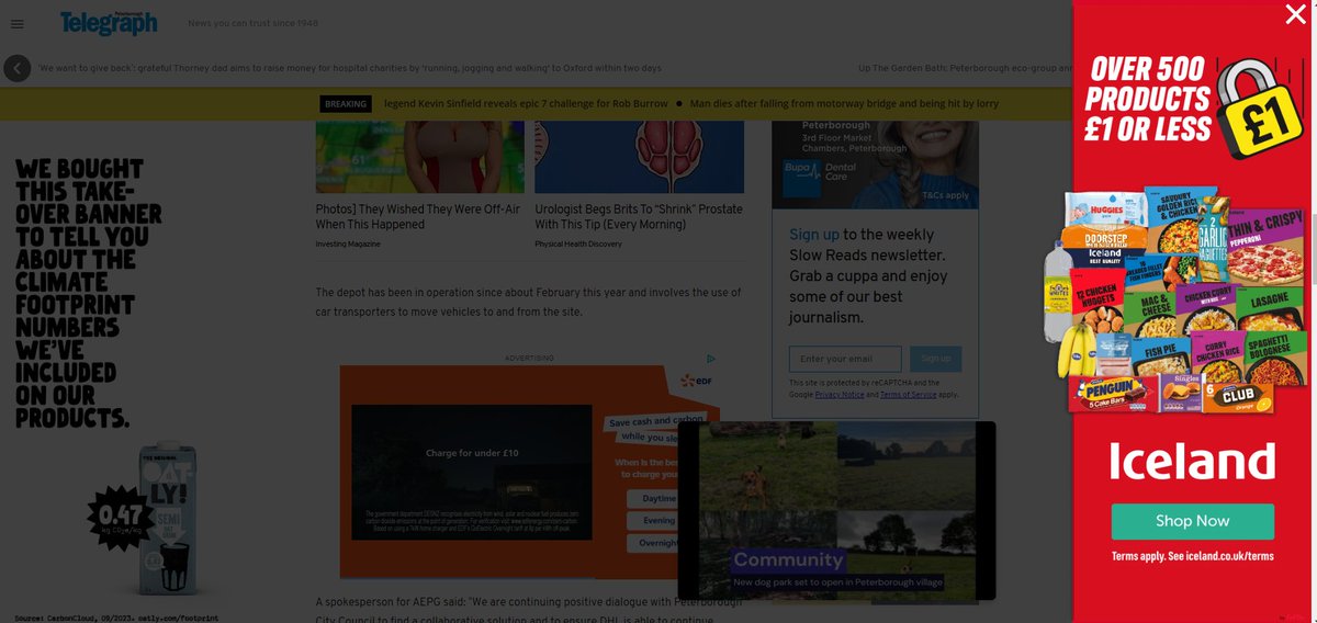 Seriously <a href="/peterboroughtel/">Peterborough Telegraph</a> the amount of pop ups and ads I get before I can even try and read the 1 paragraph of article is getting stupid now, this is after I declined notifications and doing a survey