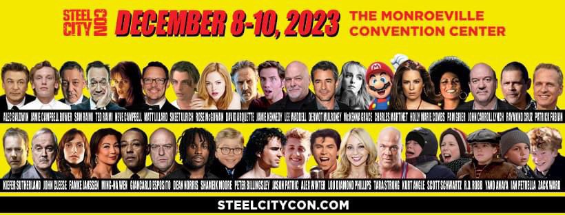 One month until Steel City Con December 8-10! Who are you most excited to meet? Buy Photos: bit.ly/SCCDec23 Buy Discount Tickets (Discount ends 11/12!): steelcitycon.com/buy-tickets/ #steelcitycon