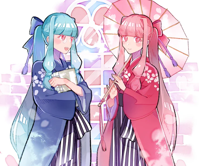 オンラインくじ用の琴葉姉妹ちゃんのイラストを描かせていただきました