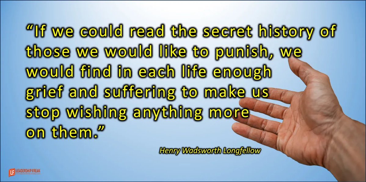 Reasons people struggle to show empathy:

1. Affirming feels weak.

2. Judging people through the lens of your strengths feels right.

3. Fixing is natural.

4. Business advantages of empathy escape you.

5. Getting stuff done is all that matters.

leadershipfreak.blog/2023/11/08/the…