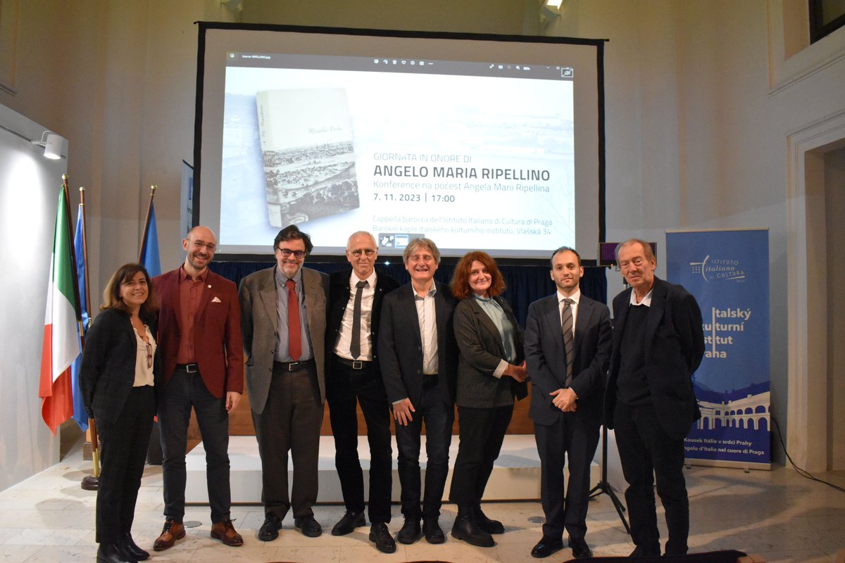 IicPraga's tweet photo. Giornata in onore di Angelo Maria Ripellino // Konference na počest Angela Marii Ripellina (7.11.2023).
L'Istituto Italiano di Cultura di Praga ringrazia tutti i partecipanti! // @IicPraga děkuje všem účastníkům!
Info: https://t.co/yUIxVuY4Ru (@ItalyMFA ) 
@ItalyinCZ https://t.co/n7jx63VfEc