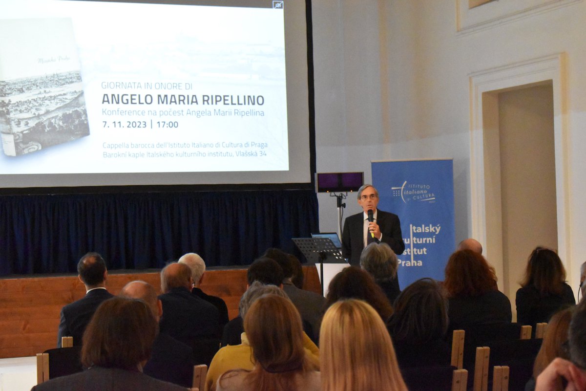 IicPraga's tweet photo. Giornata in onore di Angelo Maria Ripellino // Konference na počest Angela Marii Ripellina (7.11.2023).
L'Istituto Italiano di Cultura di Praga ringrazia tutti i partecipanti! // @IicPraga děkuje všem účastníkům!
Info: https://t.co/yUIxVuY4Ru (@ItalyMFA ) 
@ItalyinCZ https://t.co/n7jx63VfEc