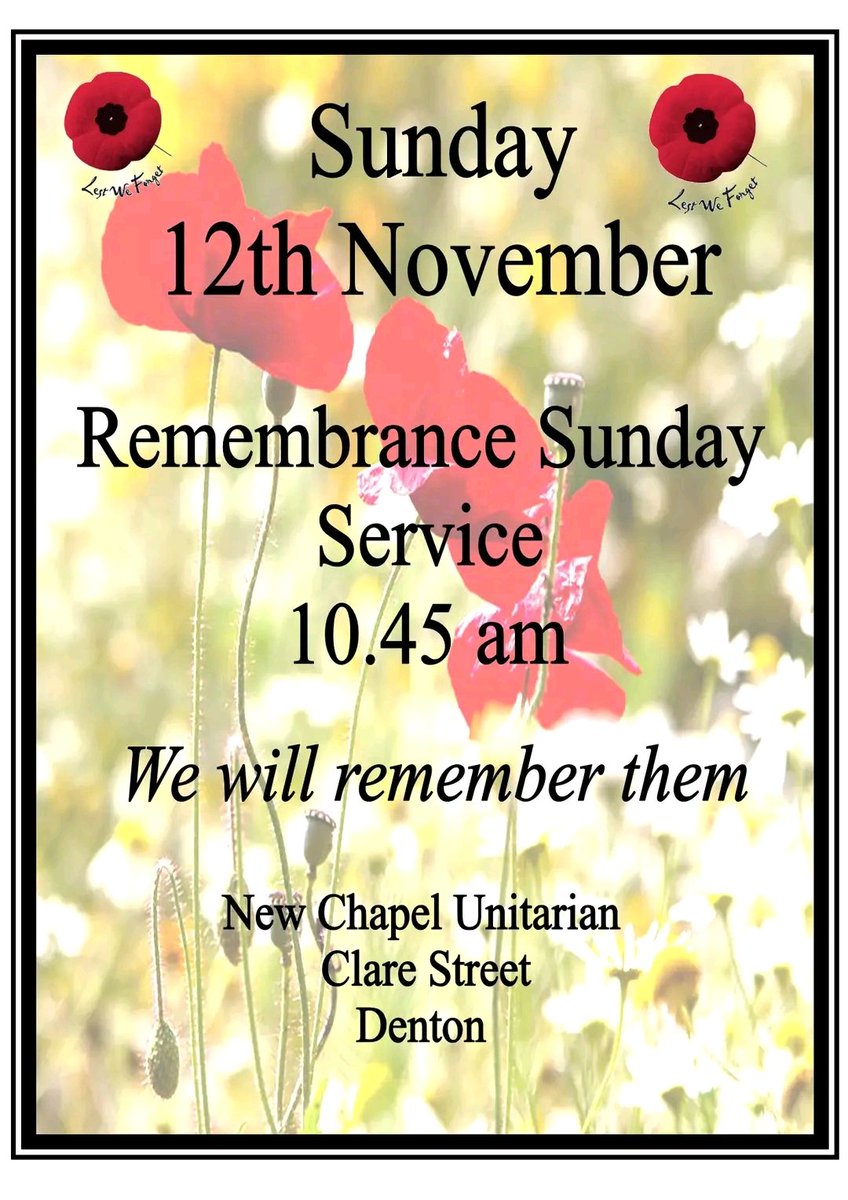 Join me this Sunday at the slightly earlier time of 10.45am for a service of remembrance truly honouring local man who served