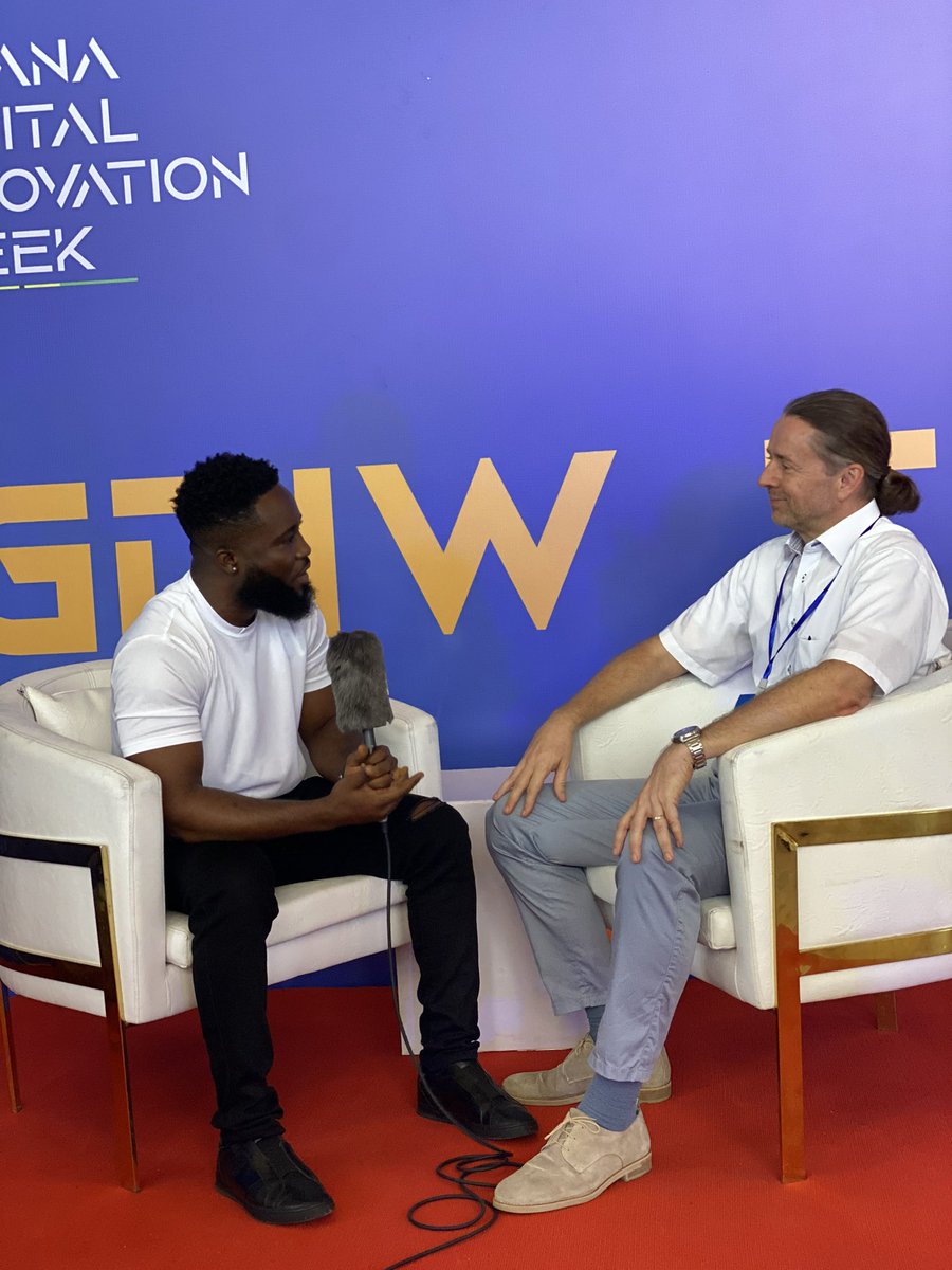 mysterpratt's tweet photo. Having a conversation with Dr Dirk Aßmann (Country Director - GIZ) on driving an all inclusive-innovation project to have lasting impacts on communities. #GDIW23 https://t.co/GdJoEcQC22