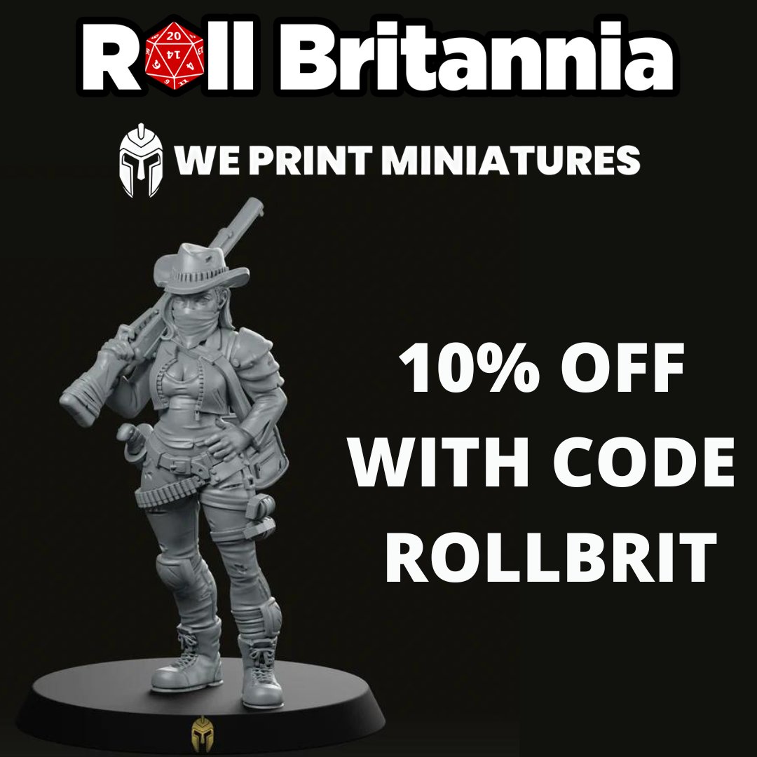 RollBritannia's tweet photo. Dive into a world of detail! Get your hands on We Print Miniatures with a cool 10% off. Use ROLLBRIT at checkout. #dndminis #rpgmagic https://t.co/MXswFfPp0V