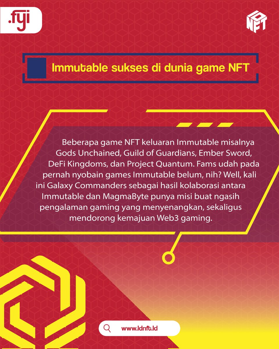 idnft_'s tweet photo. Gimana Fams, tertarik buat main Galaxy Commanders?
#NFTCommunity #IDNFT #NFT #Blockchain #Web3 #MagmaByte #GalaxyCommanders https://t.co/hD7irSnu6S