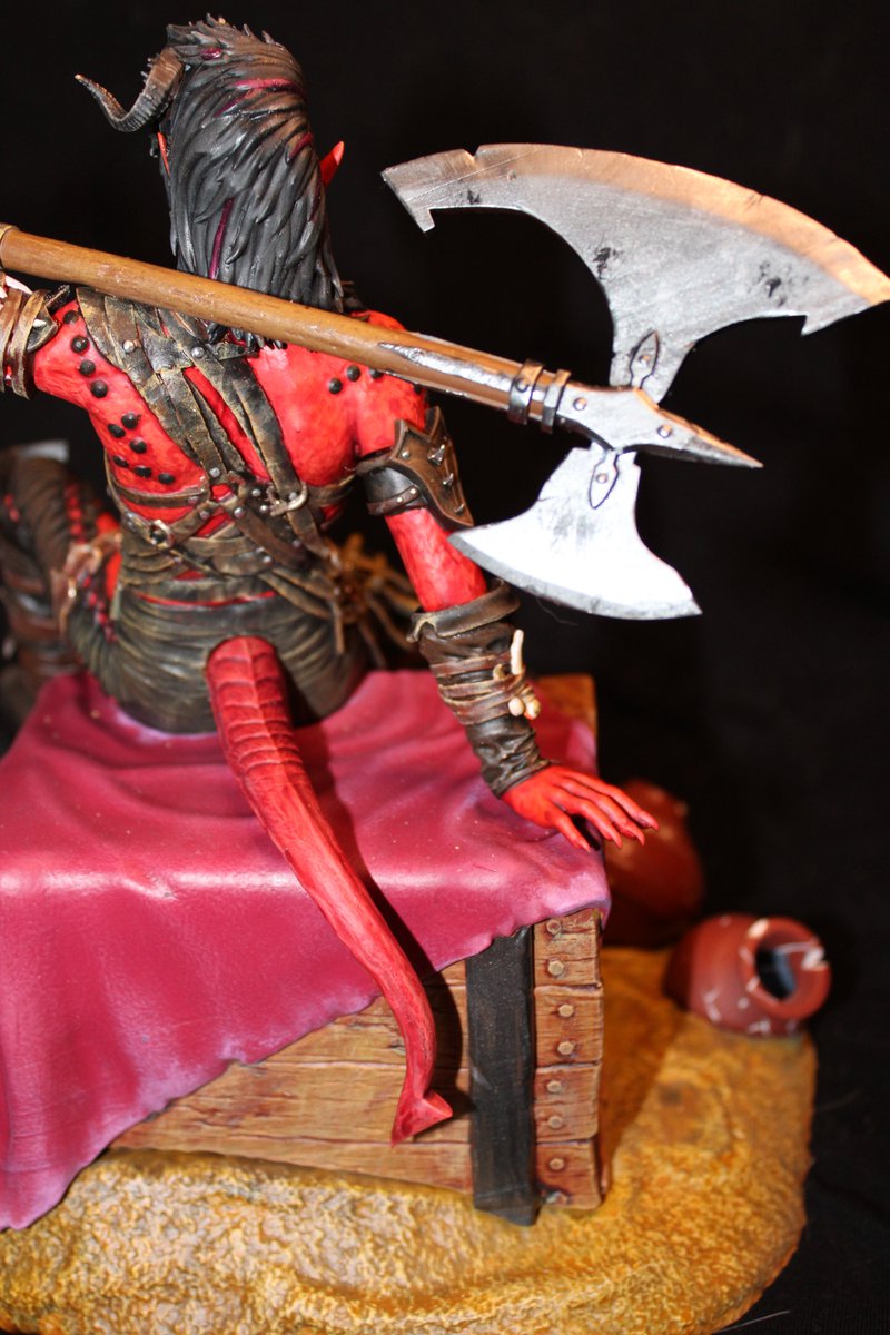 ArtMontef's tweet photo. Karlach from Baldur's Gate 3. Hand painted 3d printed statue. Model is by NomNom Studios. 
@larianstudios Thanks for hours of absolutely mindblowing content and giving us Karlach, everyone needs Karlach in their lives https://t.co/DNW1eXxsNy