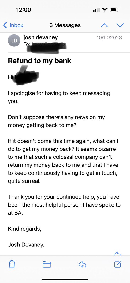 Josh_Devaney's tweet image. 2021, I received a voucher from @British_Airways due to Covid. Since then I have tried redeeming the voucher to go on holidays to no avail.Countless attempts &amp;amp; hours wasted. Later they promise me a full refund if i prove I’ve bought flights, to this day i have never seen my money