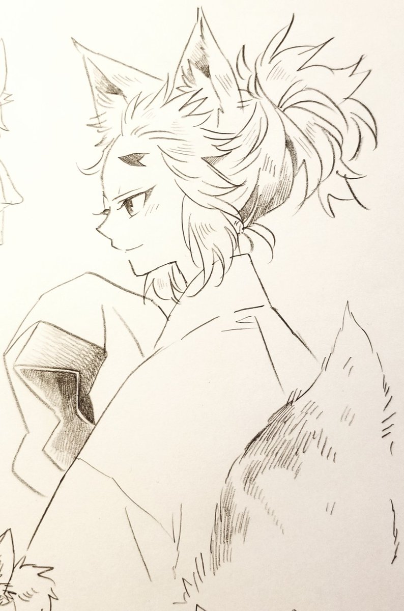 気力があったら清書するかもしれない落書き。お狐千くん 