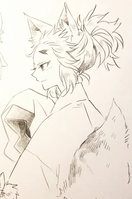 気力があったら清書するかもしれない落書き。お狐千くん 