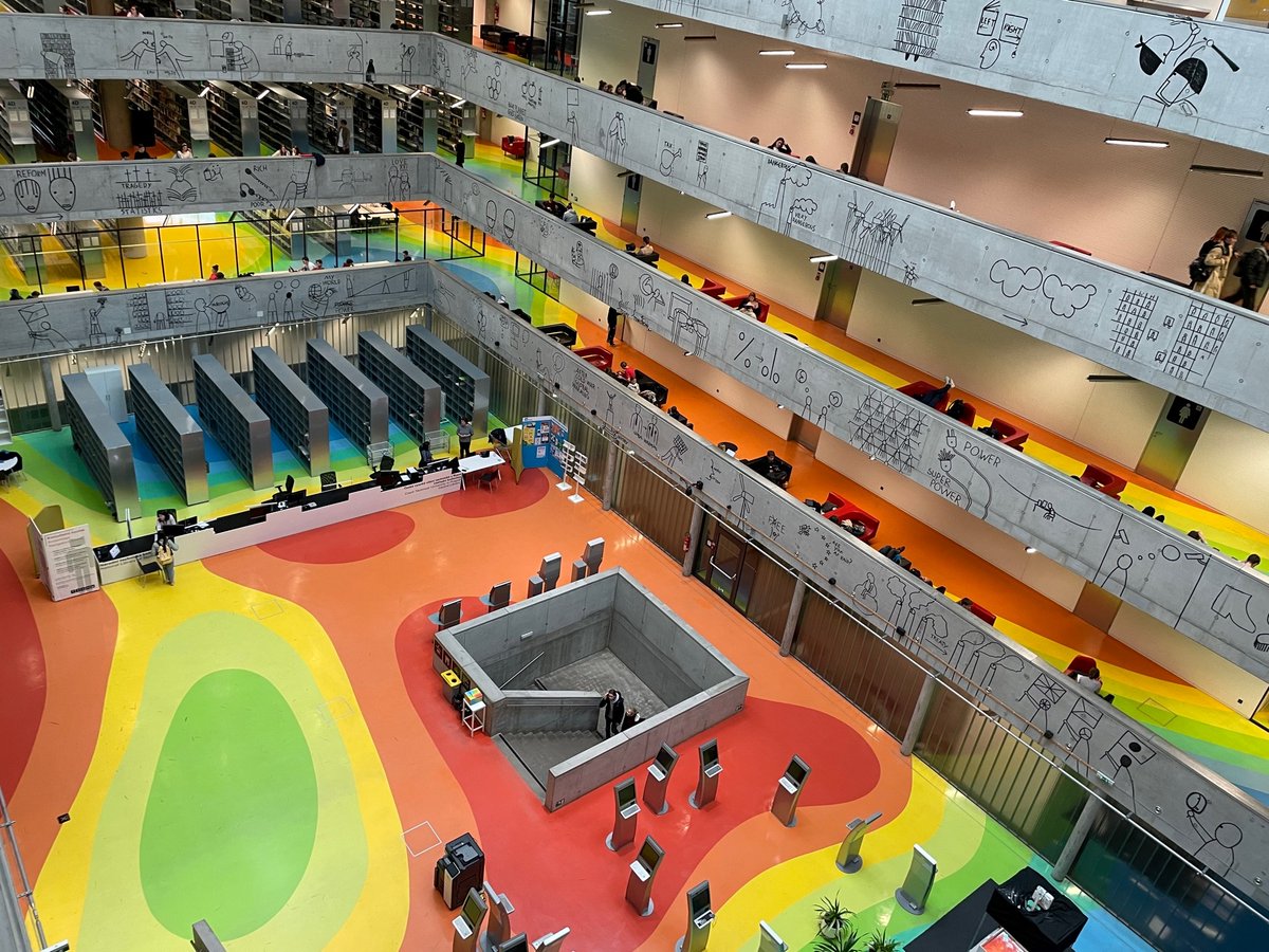 Attending the <a href="/OpusEu/">OPUS.eu - Open and Universal Science Project</a> AGM in Prague today, hosted by the wonderfully colourful National Library of Technology!