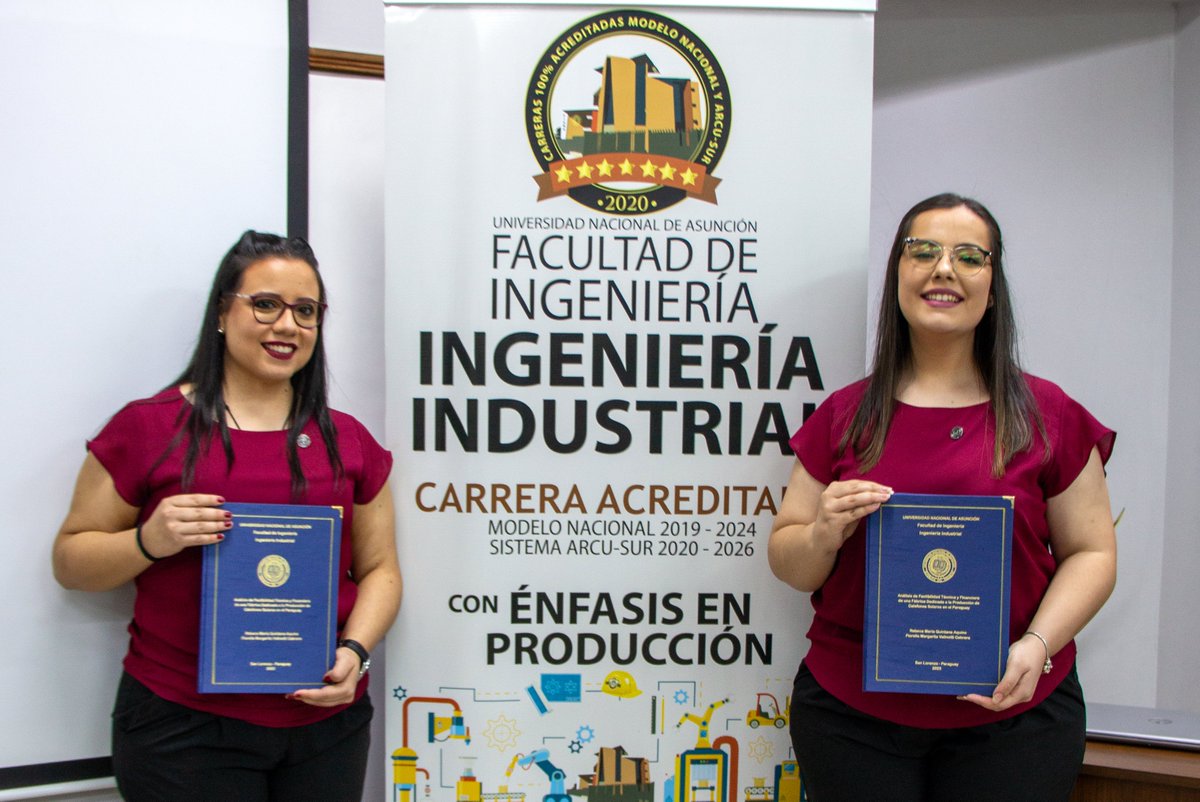 Realizaron un análisis de factibilidad técnica y financiera de una fábrica dedicada a la producción de calefones solares en el Paraguay, como prueba final para egresar de la carrera de #IngenieríaIndustrial de la FIUNA🎓🎓
🔗wp.me/p3j9x4-fjW #egresadasfiuna