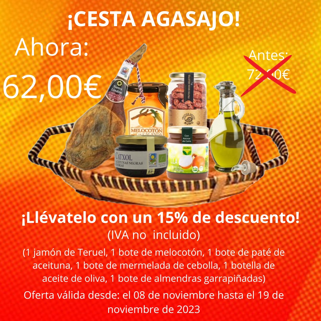 Este Pre 𝗕𝗹𝗮𝗰𝗸 𝗙𝗿𝗶𝗱𝗮𝘆 tiene un sabor especial ✨ ¡Flipa con esta OFERTA a todo sabor y hazte ya con tus productos favoritos de la zona! ✨
Código de compra: (LVK1219)