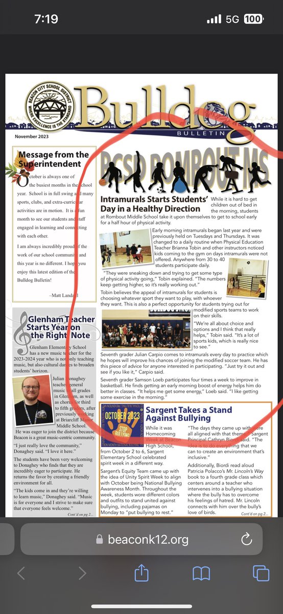 We made it to the Bulldog Bulletin!! Check it out and read the article on our morning intramural program <a href="/BCSDBulldogs/">Beacon Athletics</a>