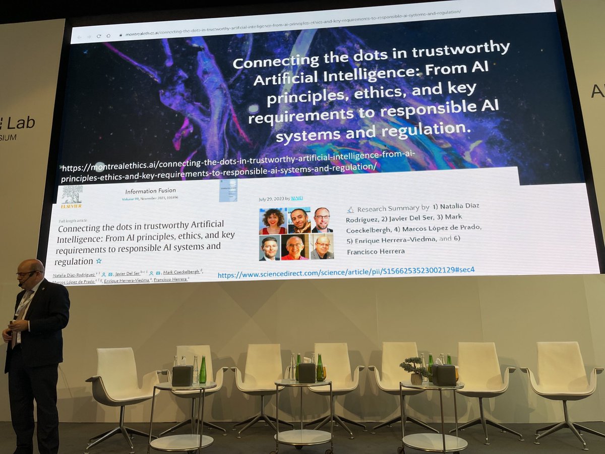 At the 2023 ADIA Lab Symposium, Prof. Francisco Herrera (Univ. Granada) discussed various ethical challenges presented by AI. ⁦<a href="/EmbEspEAU/">Embajada de España en EAU - Spain in the UAE</a>⁩ ⁦<a href="/carmeartigas/">Carme Artigas</a>⁩ ⁦<a href="/adia_lab/">adia_lab</a>⁩