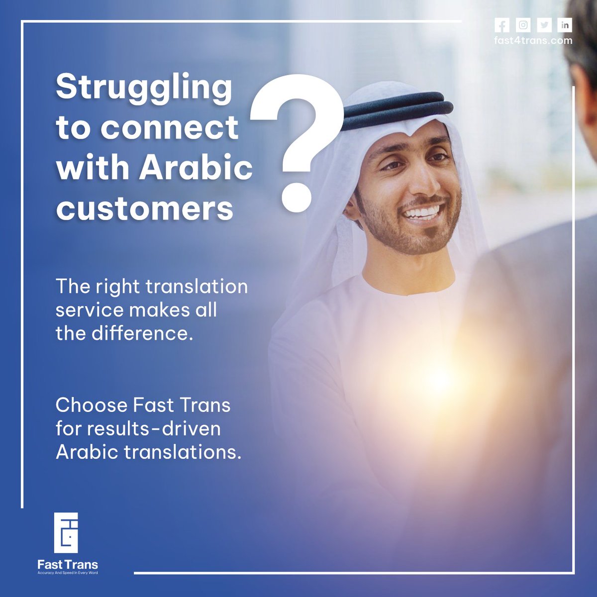 FastTrans21's tweet image. Struggling to connect with Arabic customers? The right translation service makes all the difference. Choose Fast Trans for results-driven Arabic translations.
#FastTrans
#TranslationServices
#Localization
#LanguageSolutions`