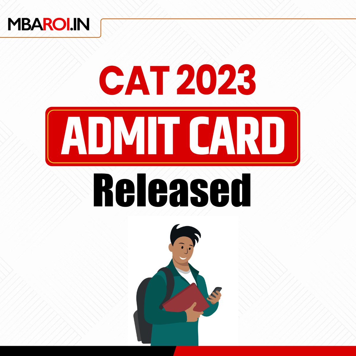 Admit cards or hall tickets of the Common Eligibility Test (CAT) released on Tuesday, November 7. #IIM Lucknow, the organizing institute of the exam this year, released the #CAT2023 admit cards #catadmitcard #cat23 #mbalife #catprepration #mba #CATAdmitCard #CATExam #MBAROI