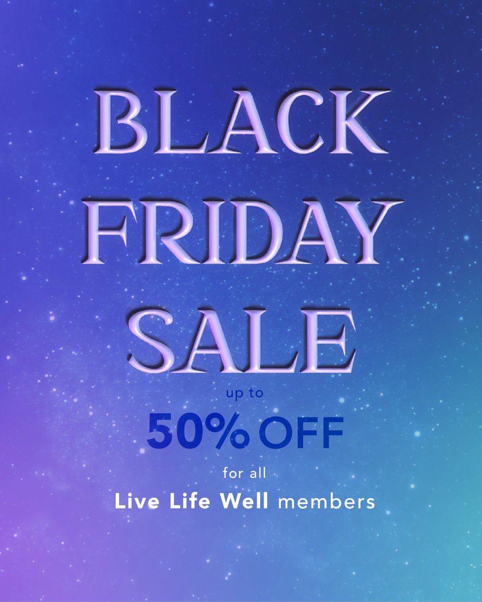 ✨ Save up to 50% in our biggest Black Friday Sale Ever ✨

To gain exclusive access to this Live Life Well offer, simply log into your account. Not a member yet? Sign up via the link in the bio to unlock all the benefits.