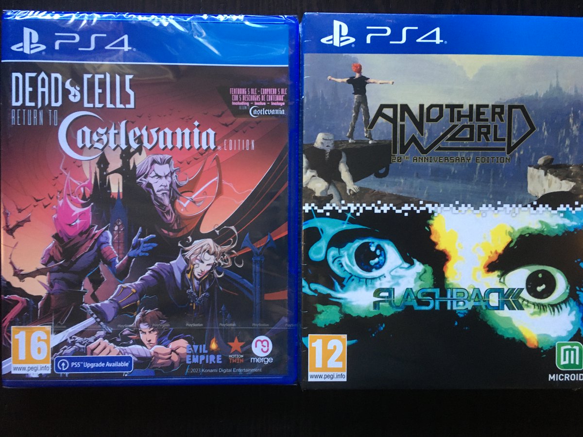 PS4Ron's tweet photo. Some new PS4 games arrived today 😎 #WantedDead #DeadCellsReturnToCastlevania #AnotherWorldGame #FlashBackGame https://t.co/DXTHh7zoIq