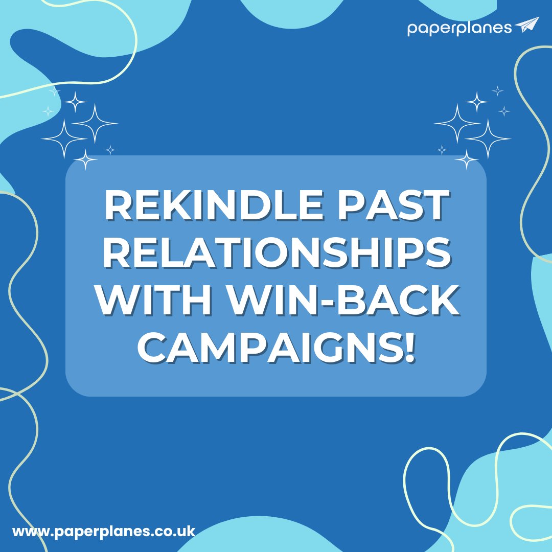 Fly_Paperplanes's tweet image. Reviving past connections through win-back campaigns:

🔃 Reconnect with old customers.

😎 Rebuild trust with familiar faces.

🎁 Tailored incentives for a comeback.

📶 Cost-effective ROI boost.

Embrace win-back campaigns at paperplanes.co.uk. 

#Paperplanes #WinBack