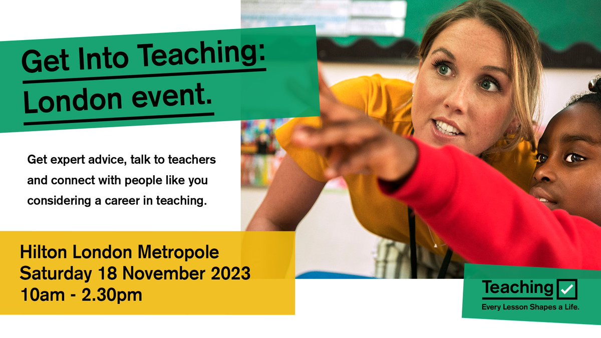 Sat 18 Nov - Come and see <a href="/CanterburyCCUni/">Canterbury Christ Church University</a> at the 'Get Into Teaching: London' event. We will be on hand to answer your questions about our training opportunities.
Book now: bit.ly/470Ch9h
<a href="/CCCUPrimaryEd/">CCCU Primary Ed</a> <a href="/CCCUTeacherEd/">CCCU Teacher Education</a> @CCCUStudents <a href="/getintoteaching/">Teaching</a>