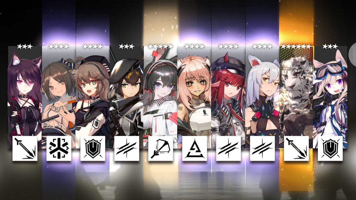 panda_crafant's tweet photo. 最初の10連はこんな感じでした。そこそこ良いらしいとゲームの先輩談。ゆるゆると進めてます。 https://t.co/xvz8QCsqZ0