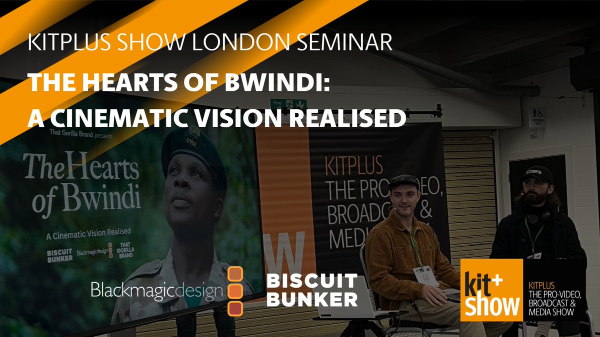 kitplusshow's tweet photo. #KitPlusShow London Seminar: Explore 'The Hearts of Bwindi' documentary with Charli Doherty, Director &amp; Tom Neish, Producer at #BiscuitBunker. See how their dedicated team used #BlackmagicDesign RAW &amp; #DaVinci Resolve Studio to bring this project to life: https://t.co/XxWoJ8XPm5 https://t.co/Wv3ZuD8Ul2