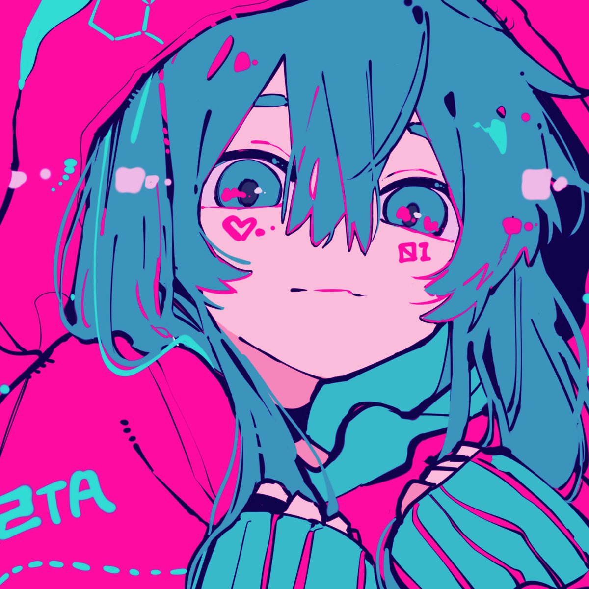 初音ミク「#初音ミク 」|ずたのイラスト