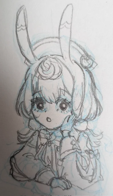 下書きの方が可愛かった……