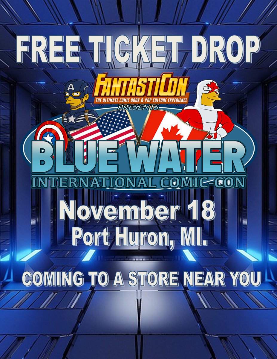 FantasticonShow's tweet photo. Today's FREE Ticket drop for the Bluewater Comic-Con in Port Huron on Nov 18 is at Walsh's Party Store located at 1711 Gratiot in Marysville.

We will be giving away a limited amount of free tickets every day for the show at different locations in the area.

Get your today https://t.co/OnDmOVGtyL