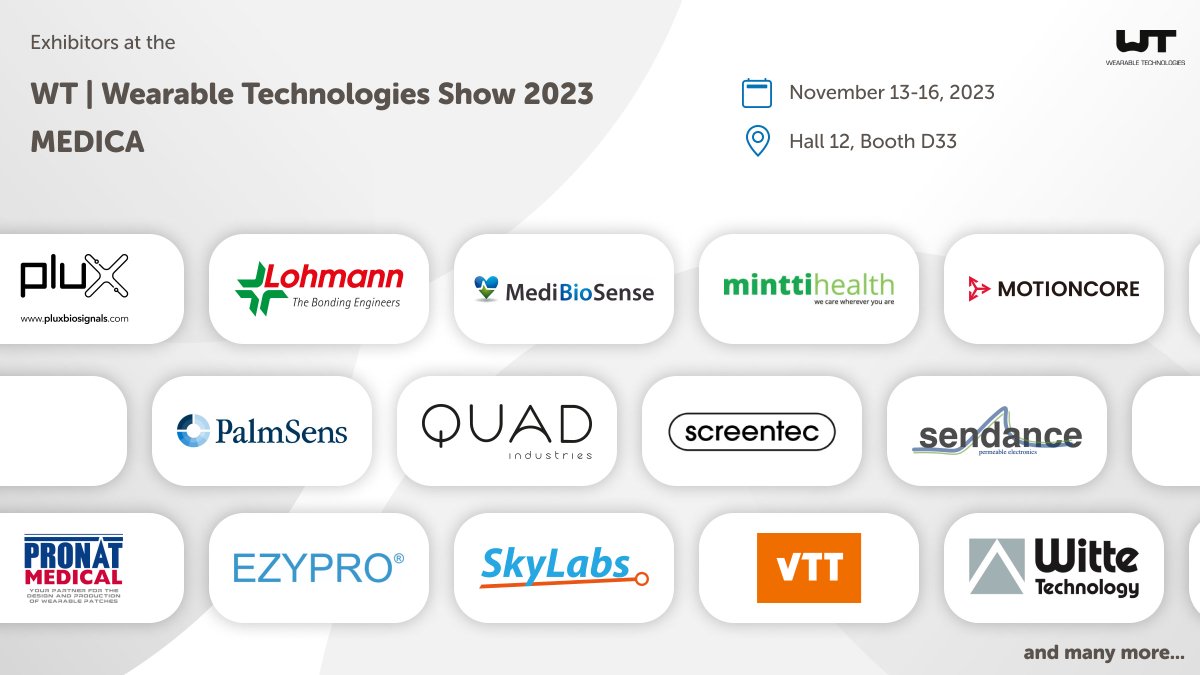 WearableTech's tweet photo. Meet the WT Team and our incredible #exhibitors at @MEDICATradeFair next week!
Come by hall 12, booth D33, and explore the latest #developments in the #wearable technologies sector🚀
#MEDICA2023 #WTMed2023 https://t.co/dLAIx8xU0C