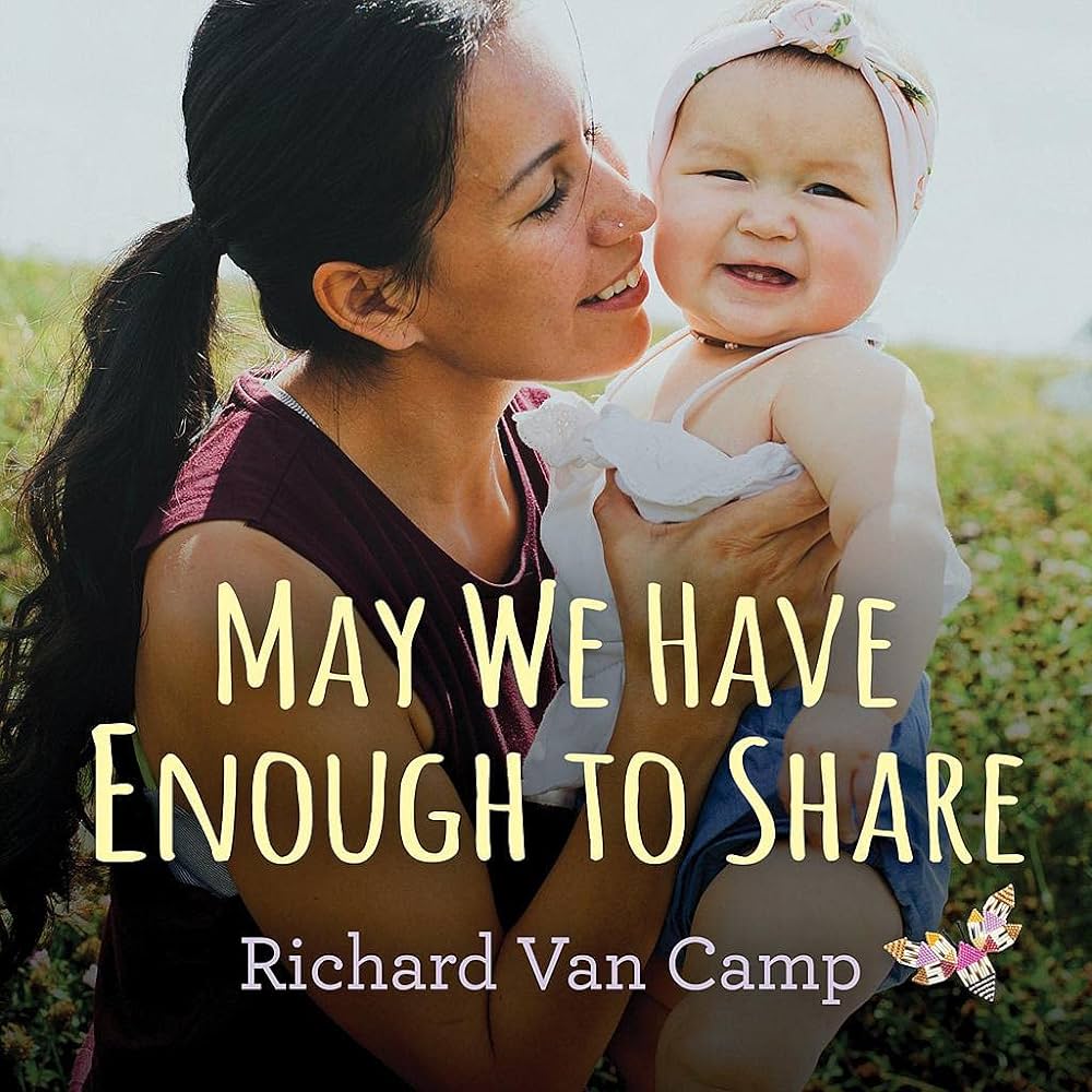The 2023 theme for #IReadCanadianDay is: ONE BOOK TO SHIFT YOUR PERSPECTIVE

A big one for me is @richardvancamp May We Have Enough to Share, a gorgeous board book featuring simple words and teachings, and joyful photographs of Indigenous families. Mahsi cho, Richard! ❤️