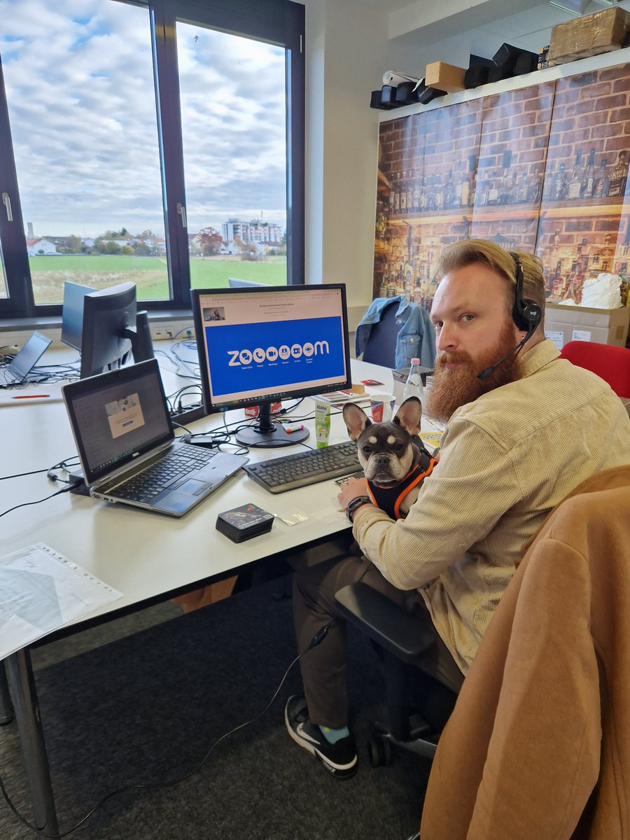 coc_ag's tweet photo. Wir müssen was fürs Büroklima tun!
Ne Pflanze?
Ein Luftbefeuchter?
Schöne Bilder an den Wänden?
Nö!
Wir setzen nun auf den behaarten #FeelGoodManager'
'Hope' 🐕 bereichert nun unseren Büroalltag - natürlich zusammen mit ihrem Herrchen und unserem Kollegen Max.
Best 'Vibes' 😁 https://t.co/uj2YfvsJCL