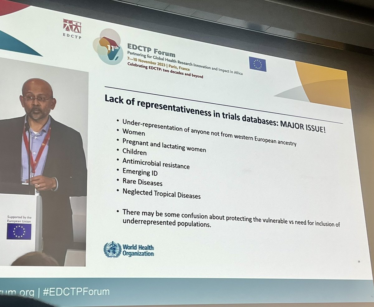 Kamla Pillay (@kamlapillay) on Twitter photo Great talk from the <a href="/WHO/">World Health Organization (WHO)</a> at <a href="/EDCTP/">EDCTP</a> forum highlighting that both children and antimicrobial resistance are underrepresented areas of trial focus <a href="/AMR_CNPI/">Antimicrobial Resistance Research Team | CNPI</a> Great talk from the <a href="/WHO/">World Health Organization (WHO)</a> at <a href="/EDCTP/">EDCTP</a> forum highlighting that both children and antimicrobial resistance are underrepresented areas of trial focus <a href="/AMR_CNPI/">Antimicrobial Resistance Research Team | CNPI</a>