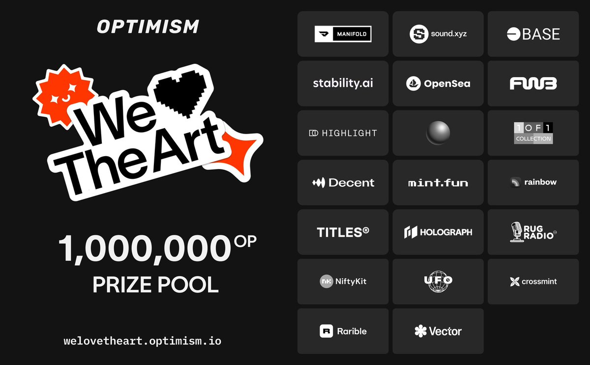 sorryvrerror_co's tweet photo. 📢 Calling all artists and onchain creators! A fantastic opportunity awaits you on @optimismFND 🔴

Don't miss out on this incredible chance to showcase your talent and connect with fellow creatives. https://t.co/DBiFvm2wBQ