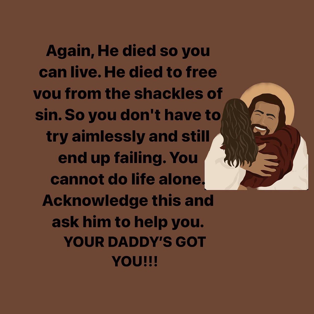 __purposefully's tweet photo. You weren't built for guilt, as much as it can grow to occupy so much of our lives.  You were built for grace.  Your Daddy’s got you🤎🤎 https://t.co/WRDcPQX4rO