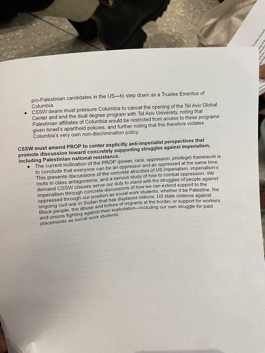 ColumbiaSJP's tweet photo. SIT-IN HAPPENING NOW AT COLUMBIA SCHOOL OF SOCIAL WORK https://t.co/bKFPmUoIQ1