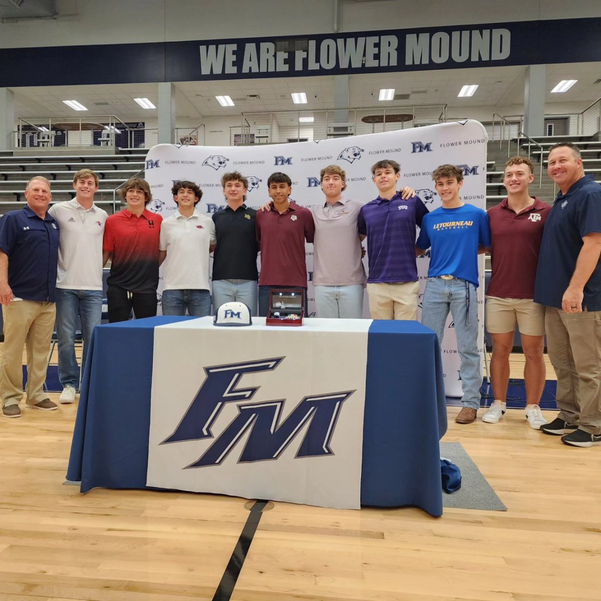 Congrats, Boys! 

Sam Erickson: A&amp;M
Zane Becker: University of Arkansas
Josh Glaser: Texas State
Zack James: TCU
Adrian Rodriguez: A&amp;M
Garrett Wallace: Louisiana Tech
Sam Distel: Howard College
Mason Arnold: Midland College
Cody Brady: LeTourneau Univ

Better pics to come...