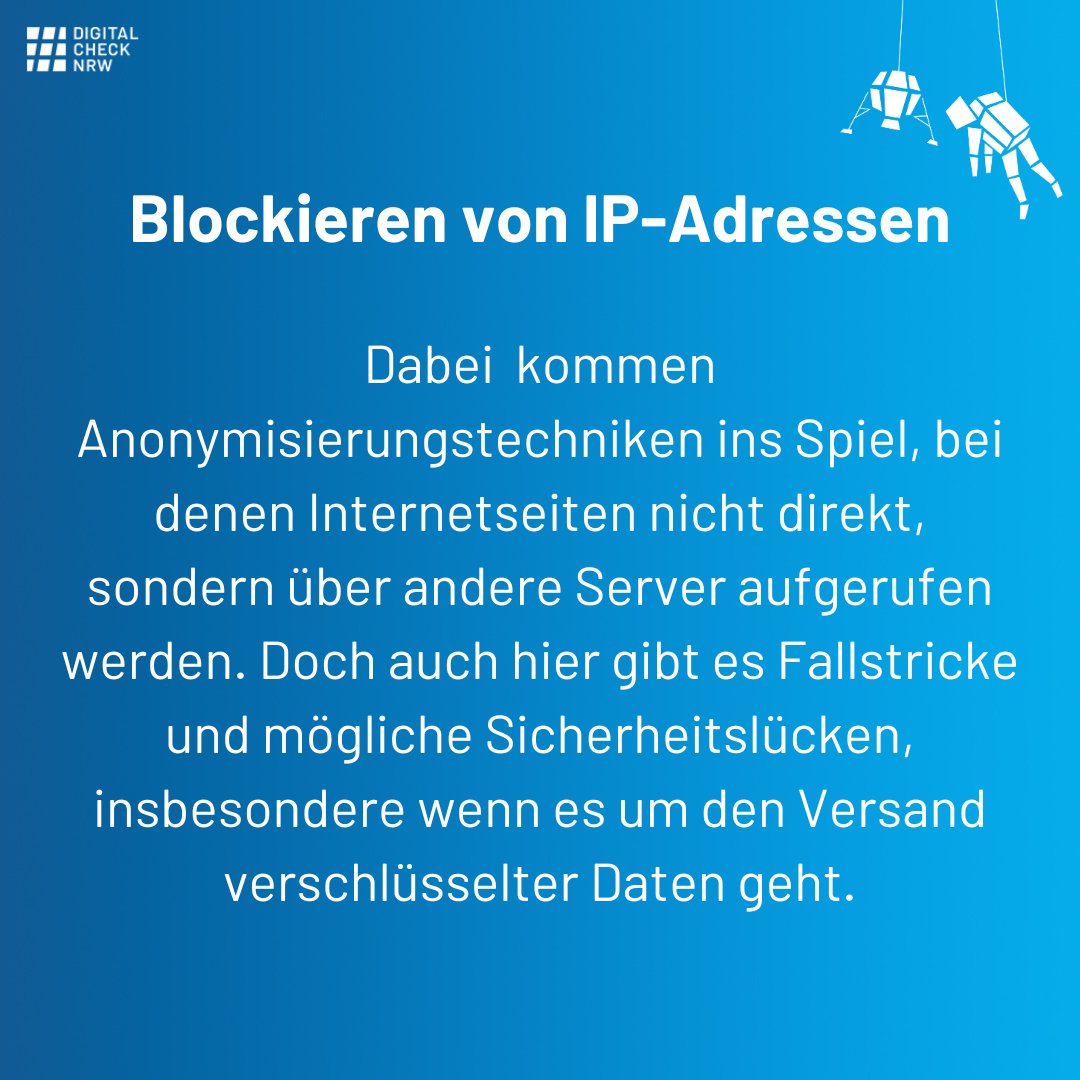Neben #Cookies gibt es noch andere Tracking-Methoden. Wie könnt ihr Cookies und Co. entgehen?

#Cookies #Webtracking #Infos #Tipps #digitalweiterwissen #GPS #IP #digital #digitaleWelt #DigitalCheckNRW