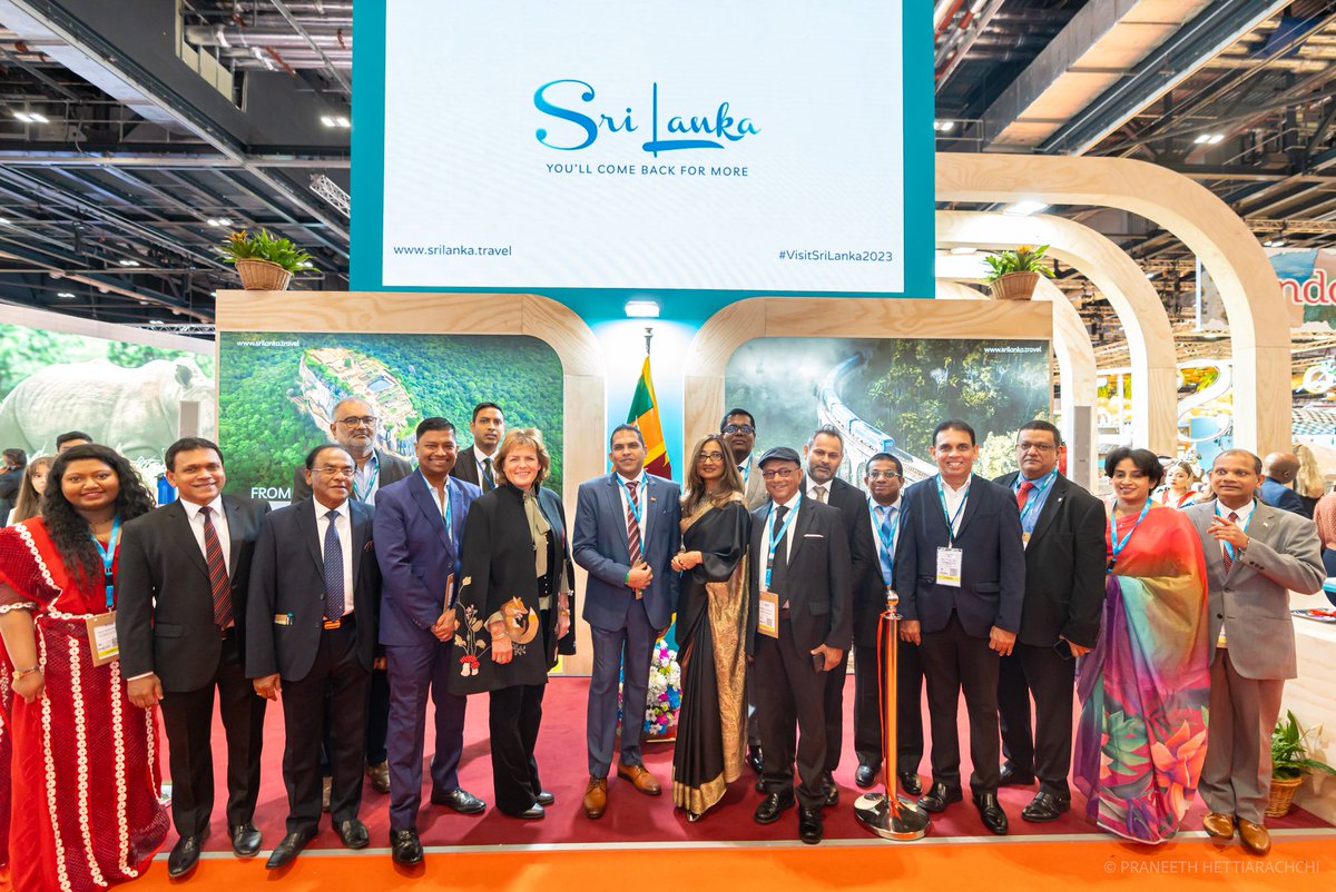 SLHCinLondon's tweet photo. On 06 November 2023,#WTMLondon2023, the leading global event of travel and tourism trade held successfully at the Excel Exhibition Hall, London.#SLTPB with the support of the #SLHClondon participated in the event, along with 73 partners of the industry.
#Youwillcomebackformore https://t.co/yEa3iU2bqc