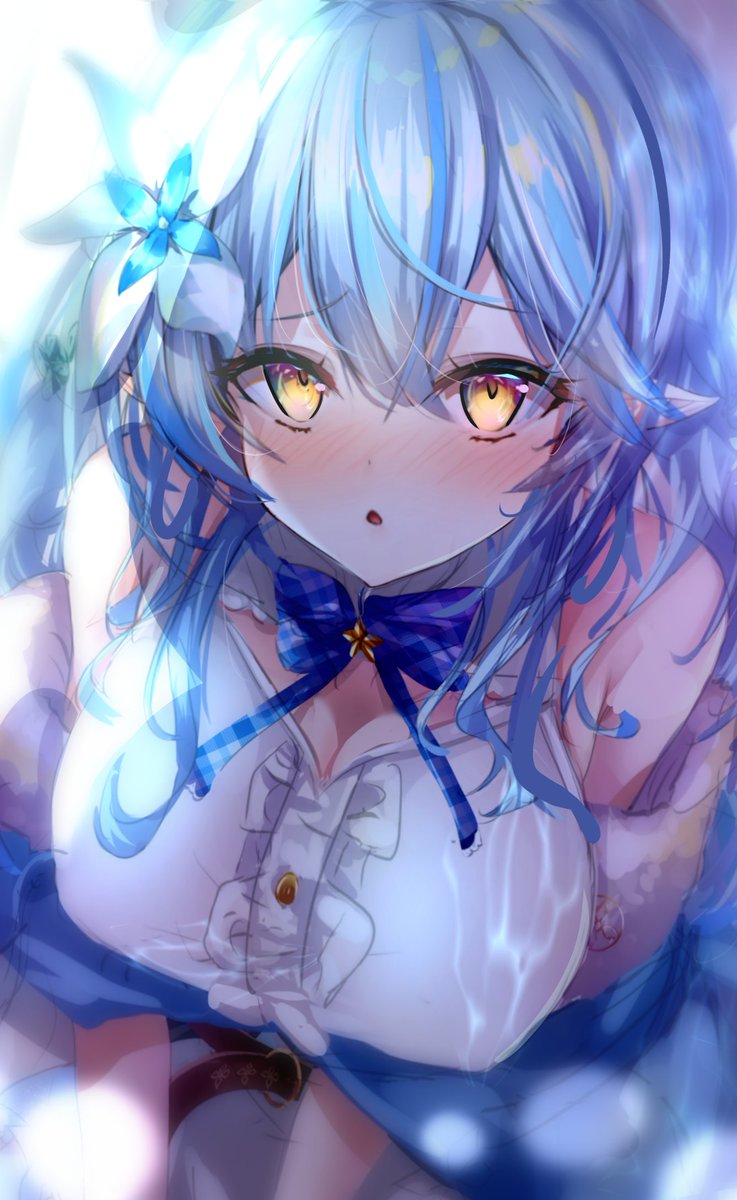 圖 雪花拉米在家不穿內衣只用頭髮遮!!